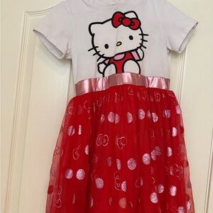 Hello Kitty White Top with Red Tulle Skirt